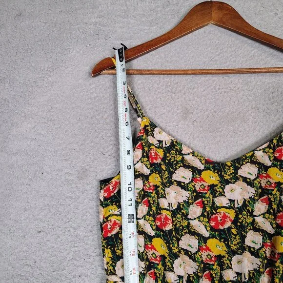 J.Crew Mercantile Maxi Dress Womens 8 Multicolor Sweet Pea Floral Tiered Cottage - Picture 4 of 13